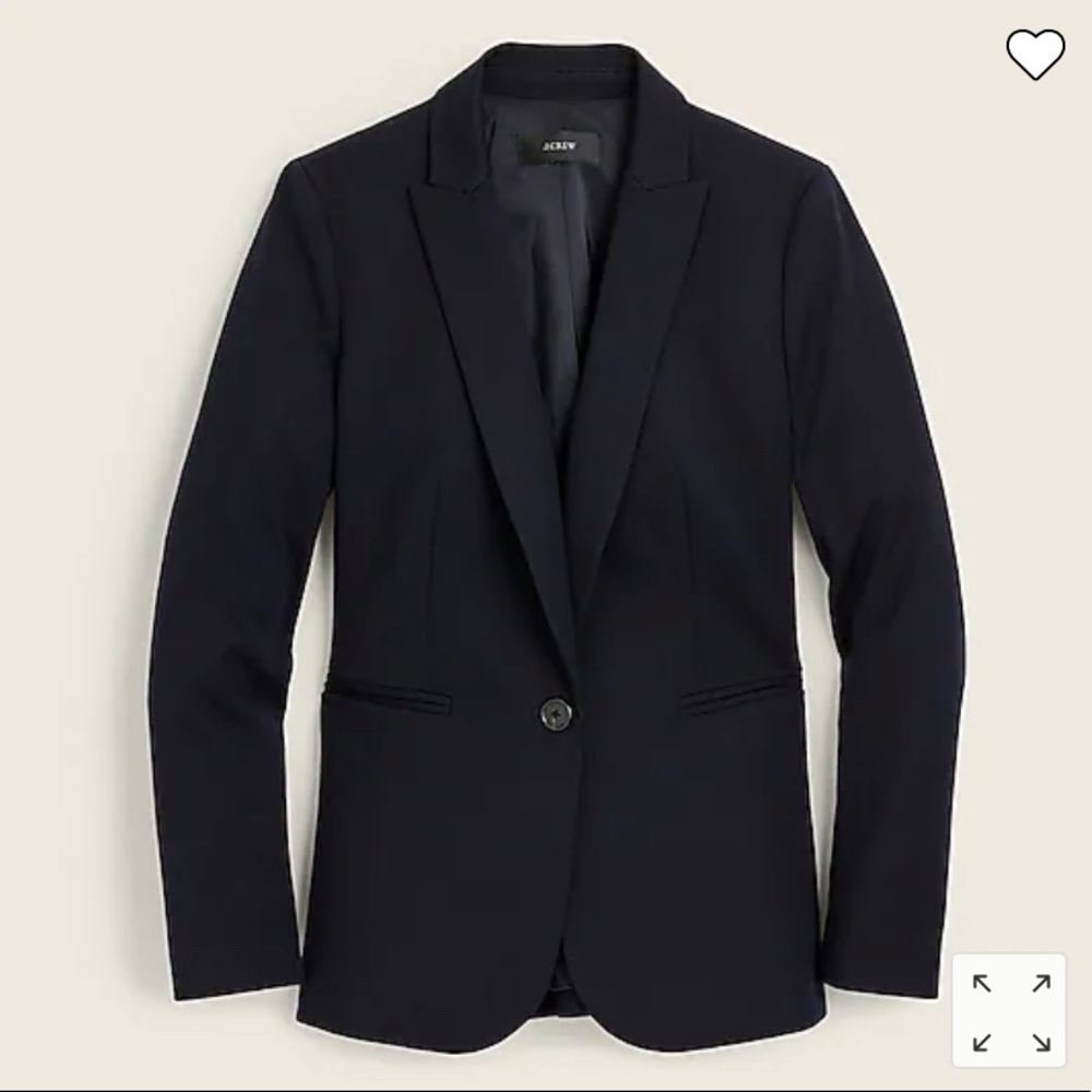 Jcrew parke blazer in stretch linen / navy / size 0